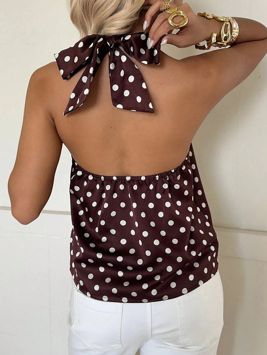 Top Riviera – Polka Dot Halter Top
