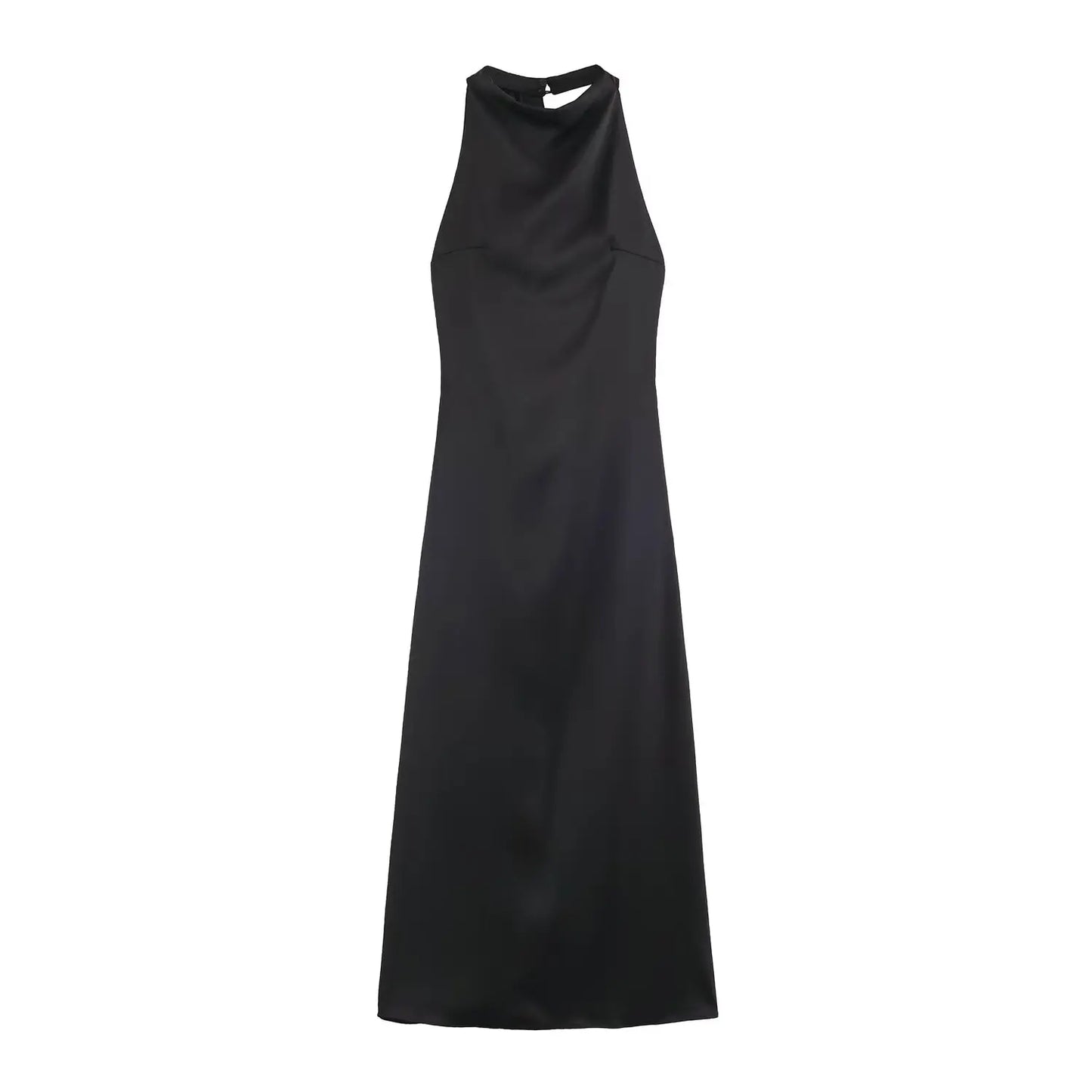 Robe Céleste – Robe Longue Satinée Dos Nu