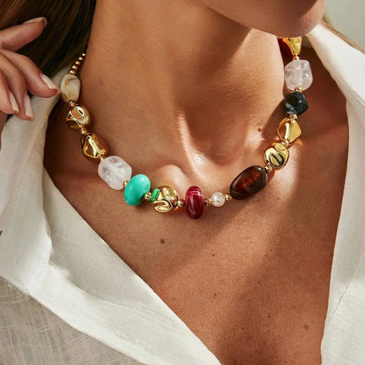 Calista Necklace – Colorful Bohemian Choker