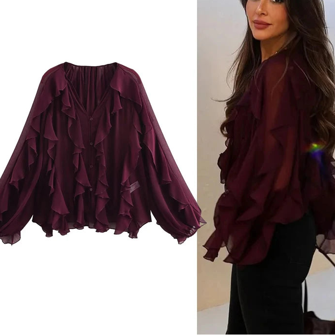 Blouse Élise – Brume Romantique