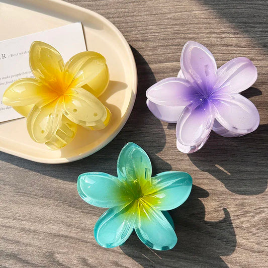 Hibiscus Hair Clips - Set of 3 Floral Clips