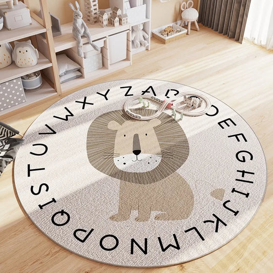 Luna Rug – Soft Round Patterned Rug for Children's Room