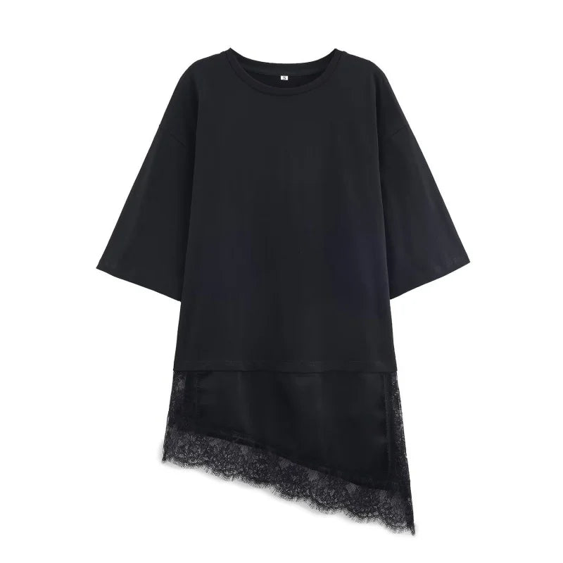 T-shirt Juliette – Dentelle Asymétrique