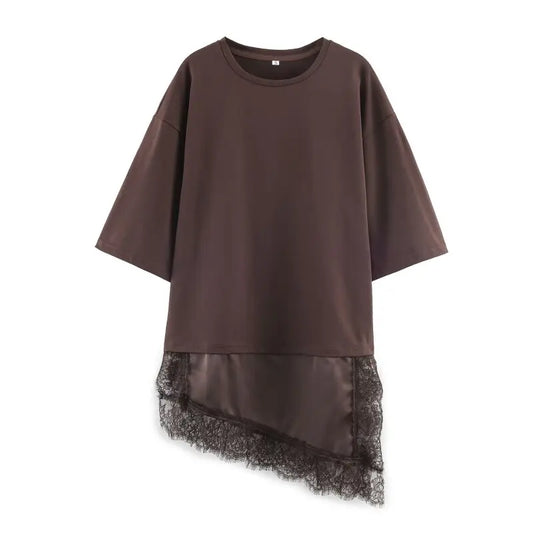 T-shirt Juliette – Dentelle Asymétrique