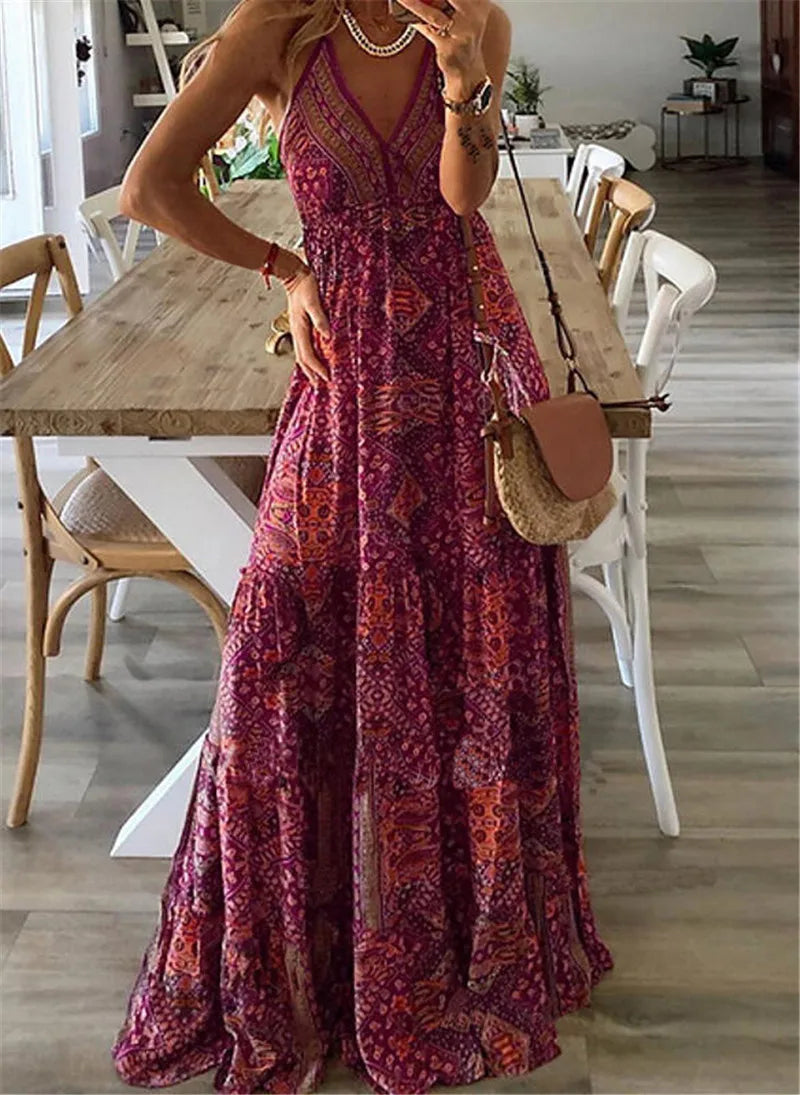 Robe Rosalie – Robe Longue Fleurie Bohème