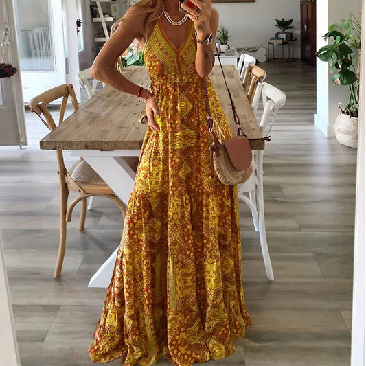 Rosalie Dress – Bohemian Floral Maxi Dress