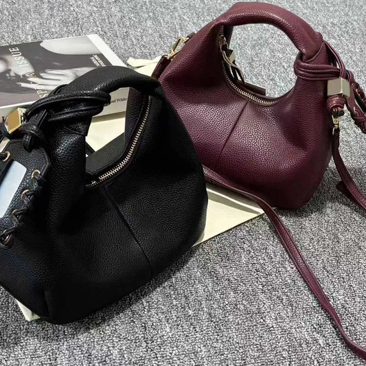 Paris Bag – Croc-Effect Half-Moon Bag
