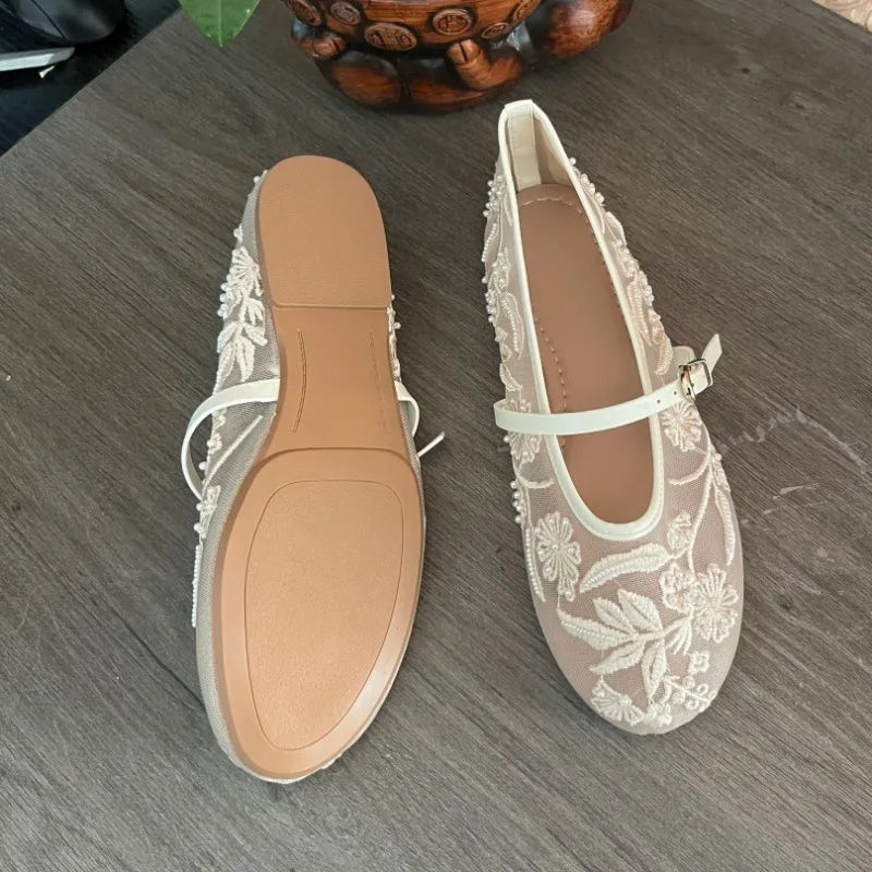 Ballerines Naïa – Ballerines Fleuries en Maille