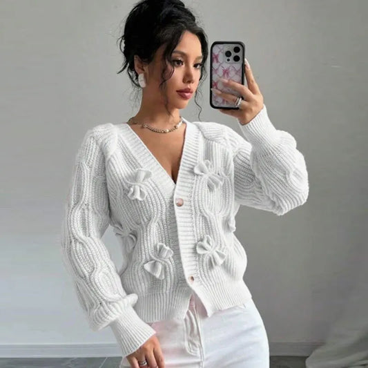 Elise Cardigan – Romantic Bow