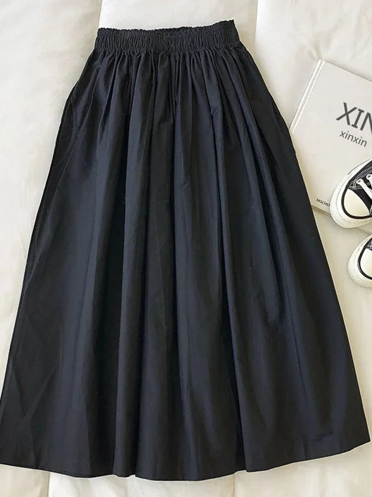 Jupe Élina – Jupe Midi Taille Haute