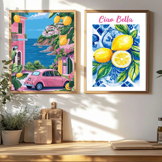 Capri Poster – "La Dolce Vita" Wall Canvas Capri Lemons