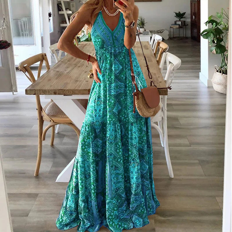 Robe Rosalie – Robe Longue Fleurie Bohème