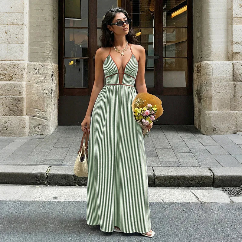 Robe Cyane – Robe Longue Fluide à Motifs