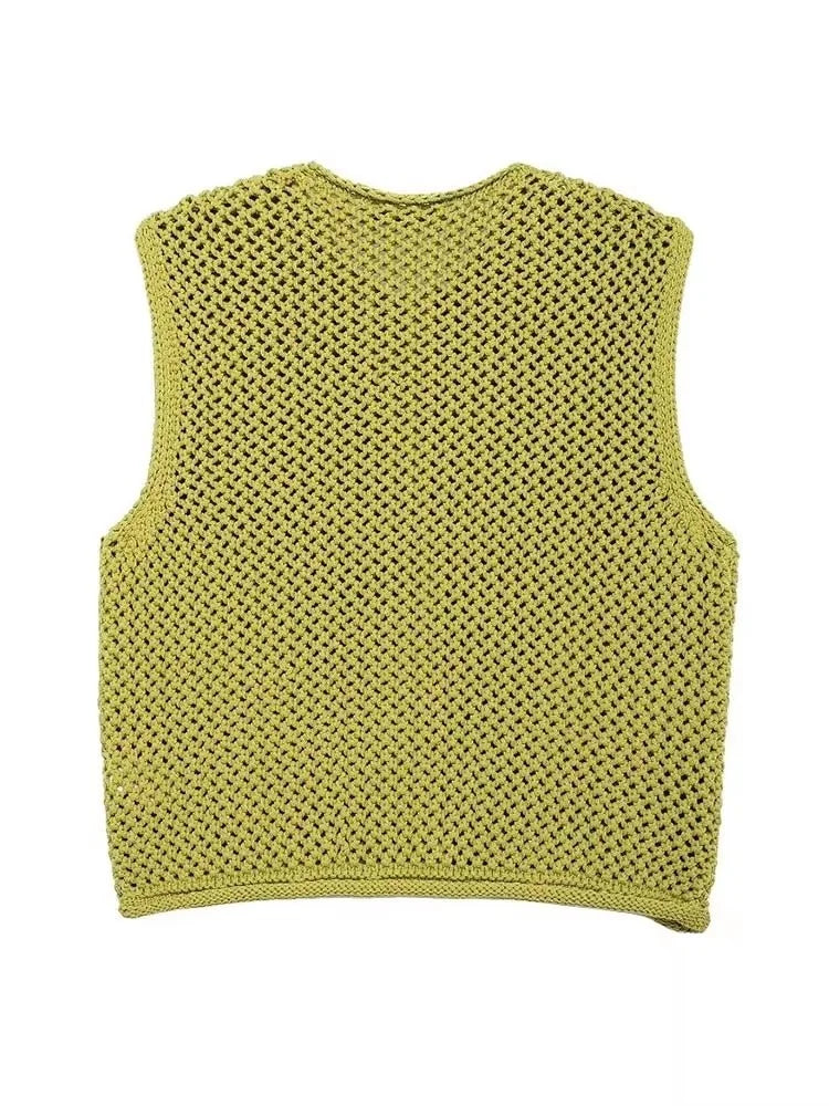 Gilet Élise – Maille Vintage