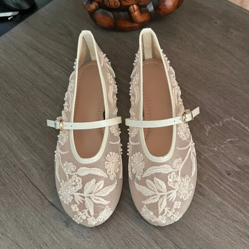 Ballerines Naïa – Ballerines Fleuries en Maille