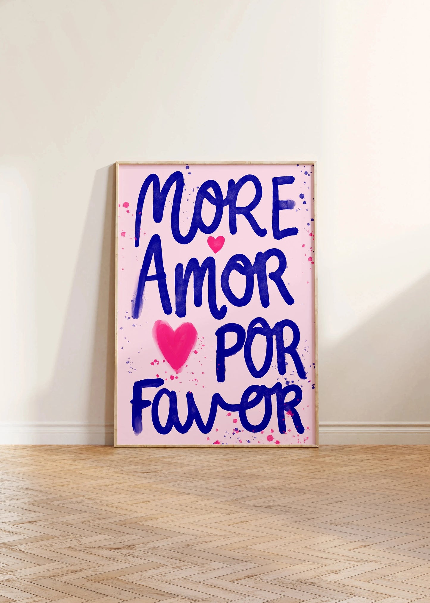 Affiche Amora – Toile Murale Citation "More Amor Por Favor"
