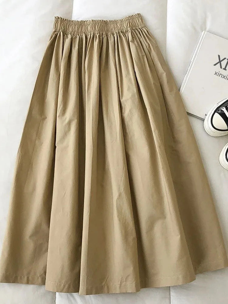 Jupe Élina – Jupe Midi Taille Haute