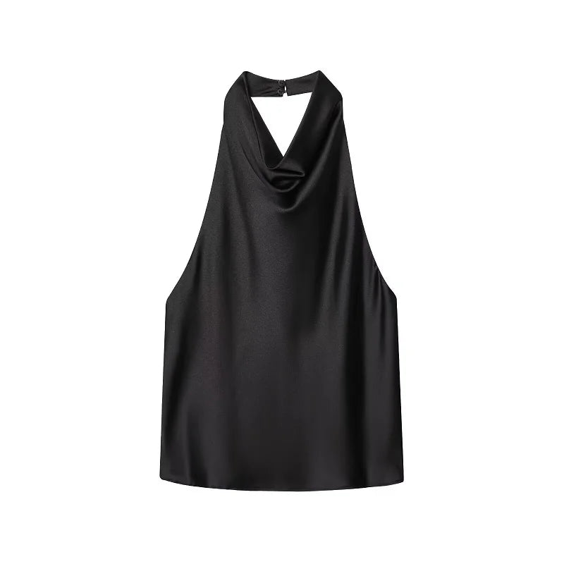 Top Élise – Satin Éclipse