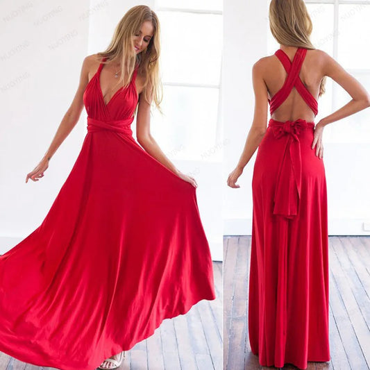 Solena Dress - Criss-Cross Back Maxi Dress