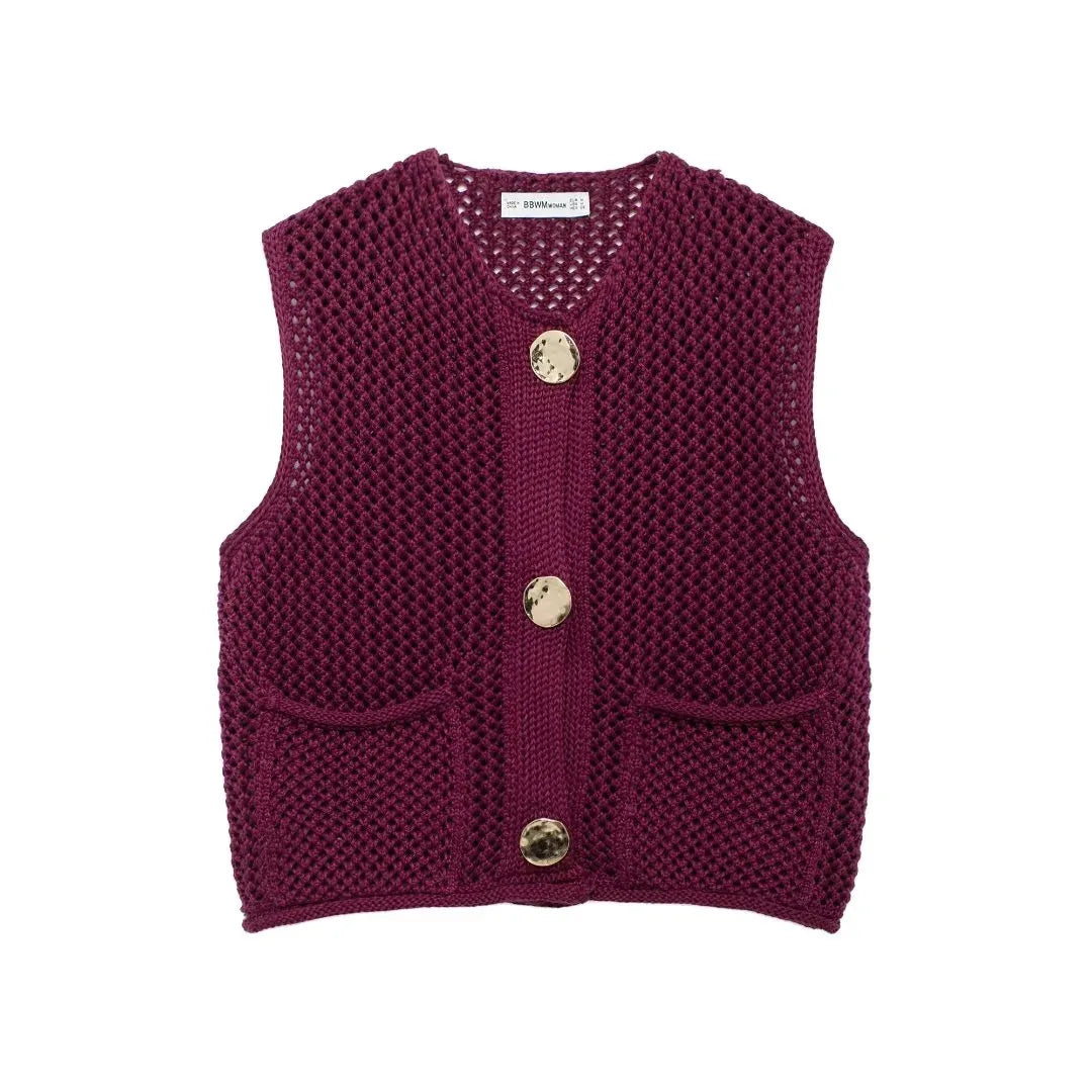 Gilet Élise – Maille Vintage