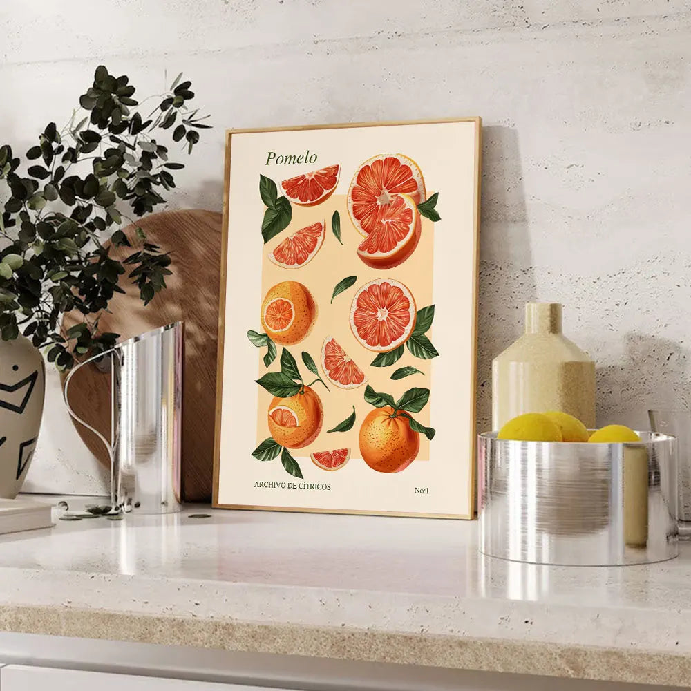 Affiche Capri – Toile Murale "La Dolce Vita" Citrons de Capri