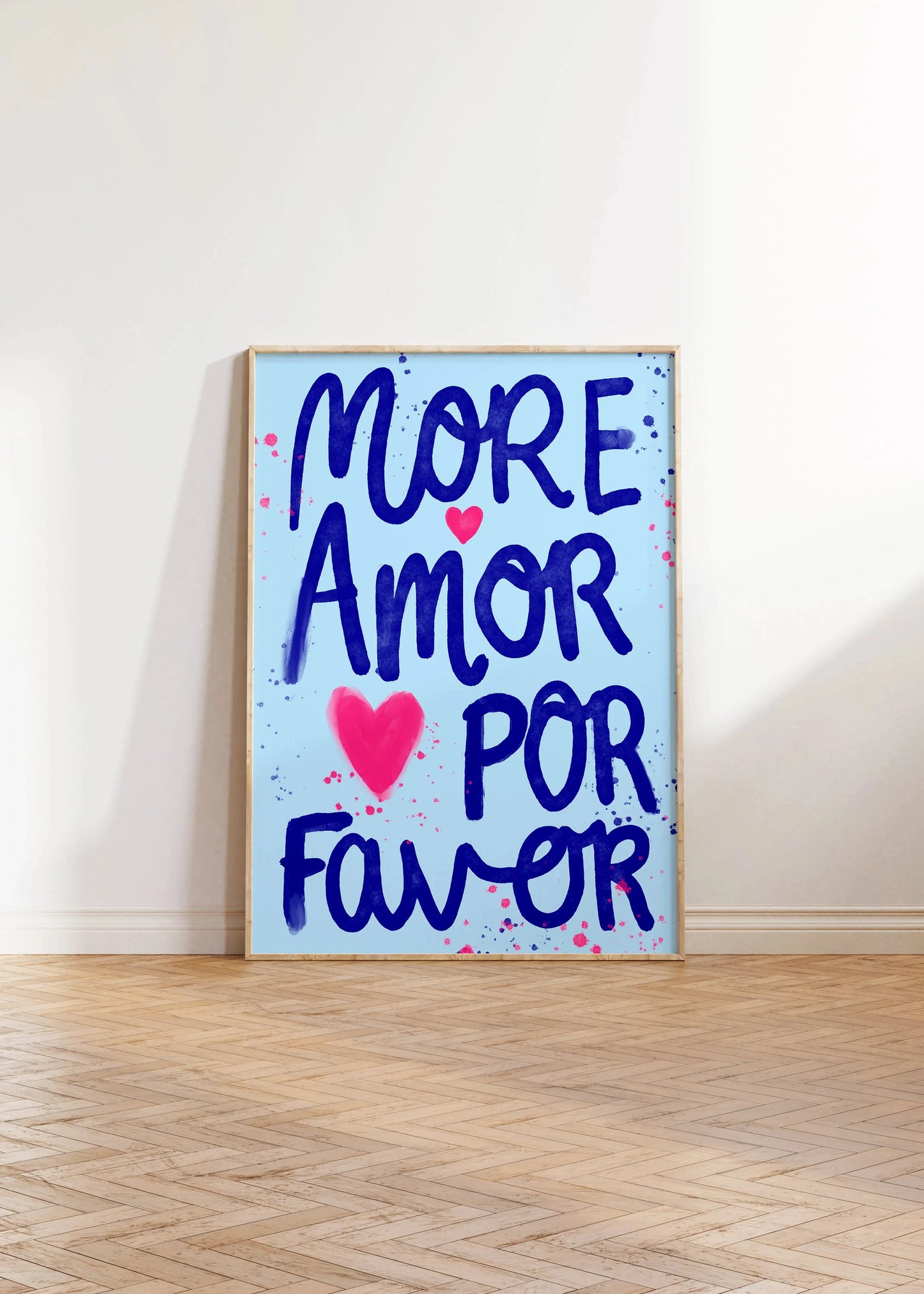 Affiche Amora – Toile Murale Citation "More Amor Por Favor"