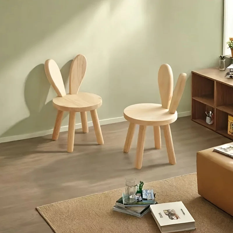 Tabouret Léo – Tabouret Enfant en Bois Oreilles de Lapin