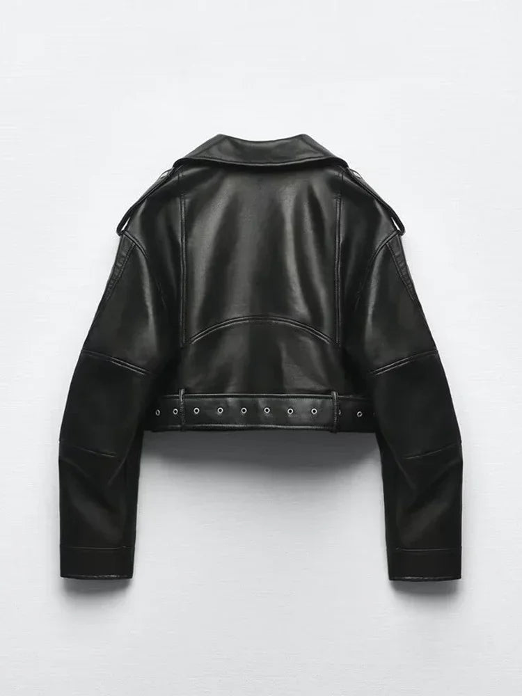 Veste Alba – Cuir Noir