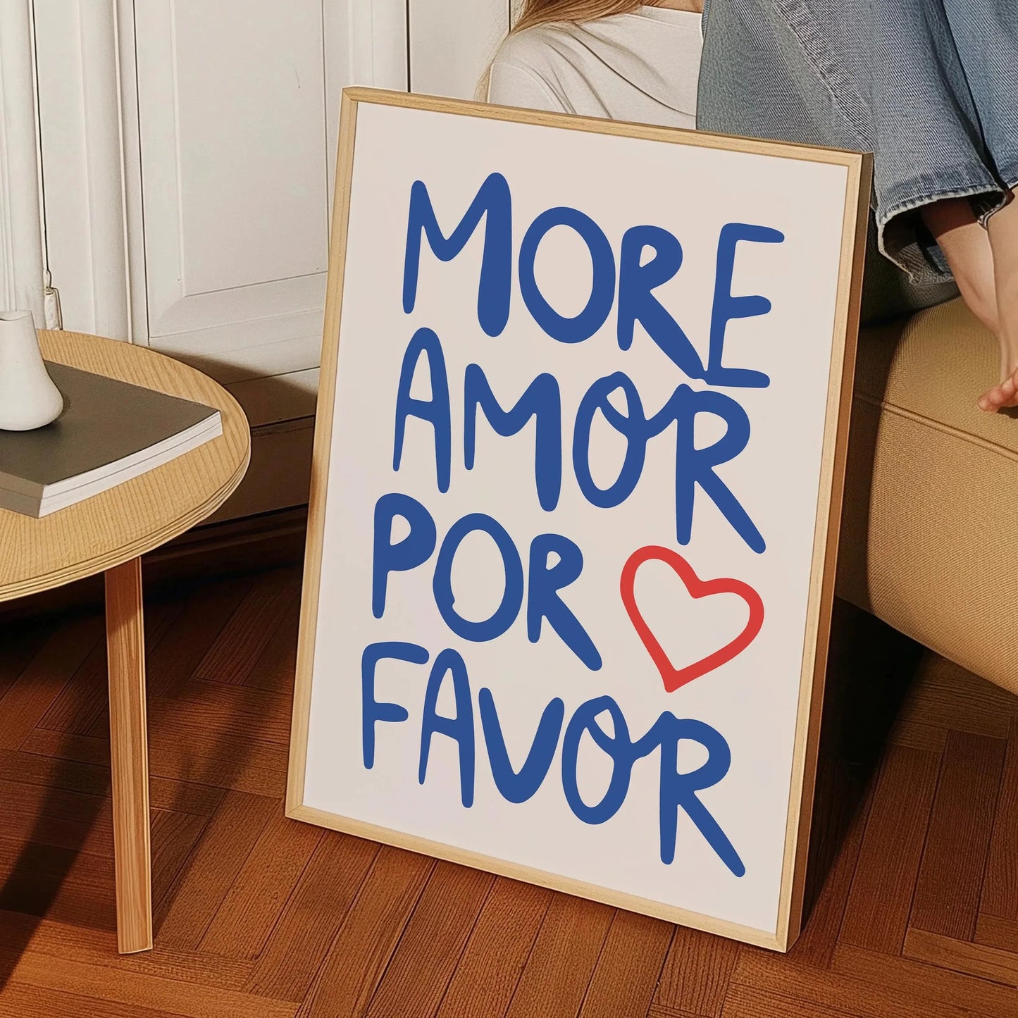 Affiche Amora – Toile Murale Citation "More Amor Por Favor"