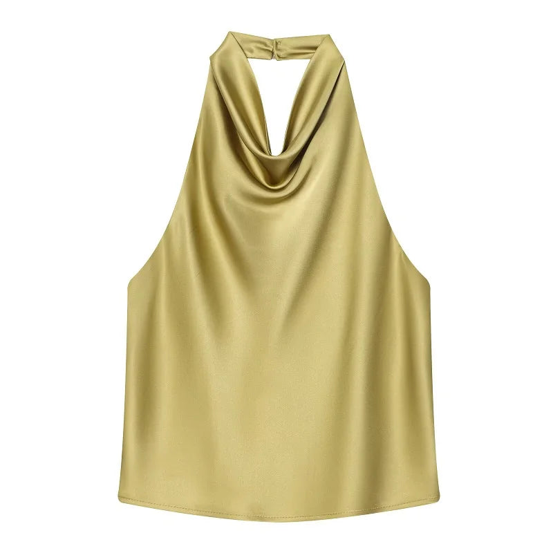 Top Élise – Satin Éclipse