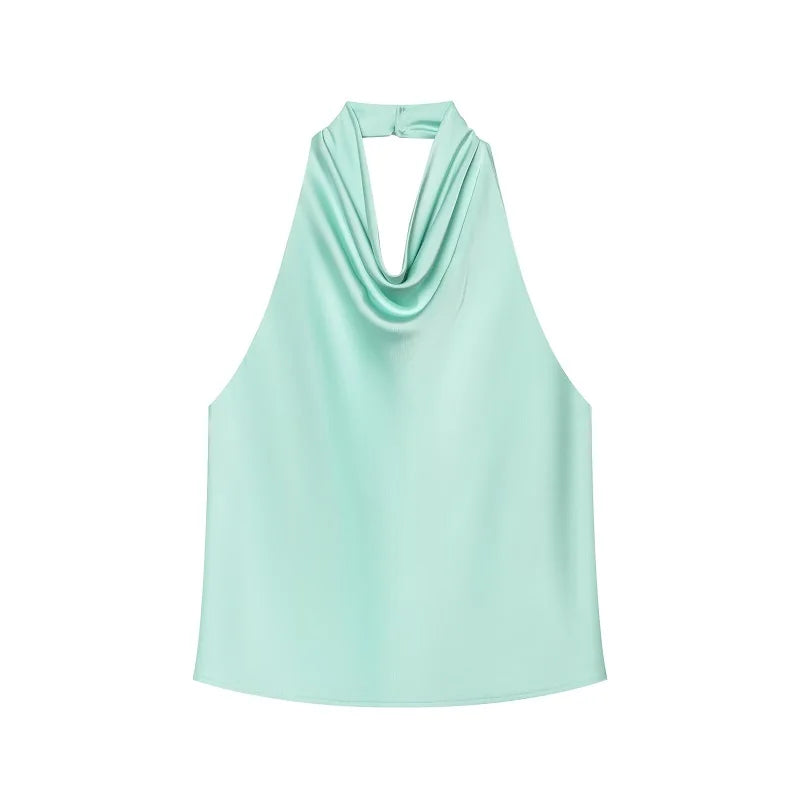 Top Élise – Satin Éclipse