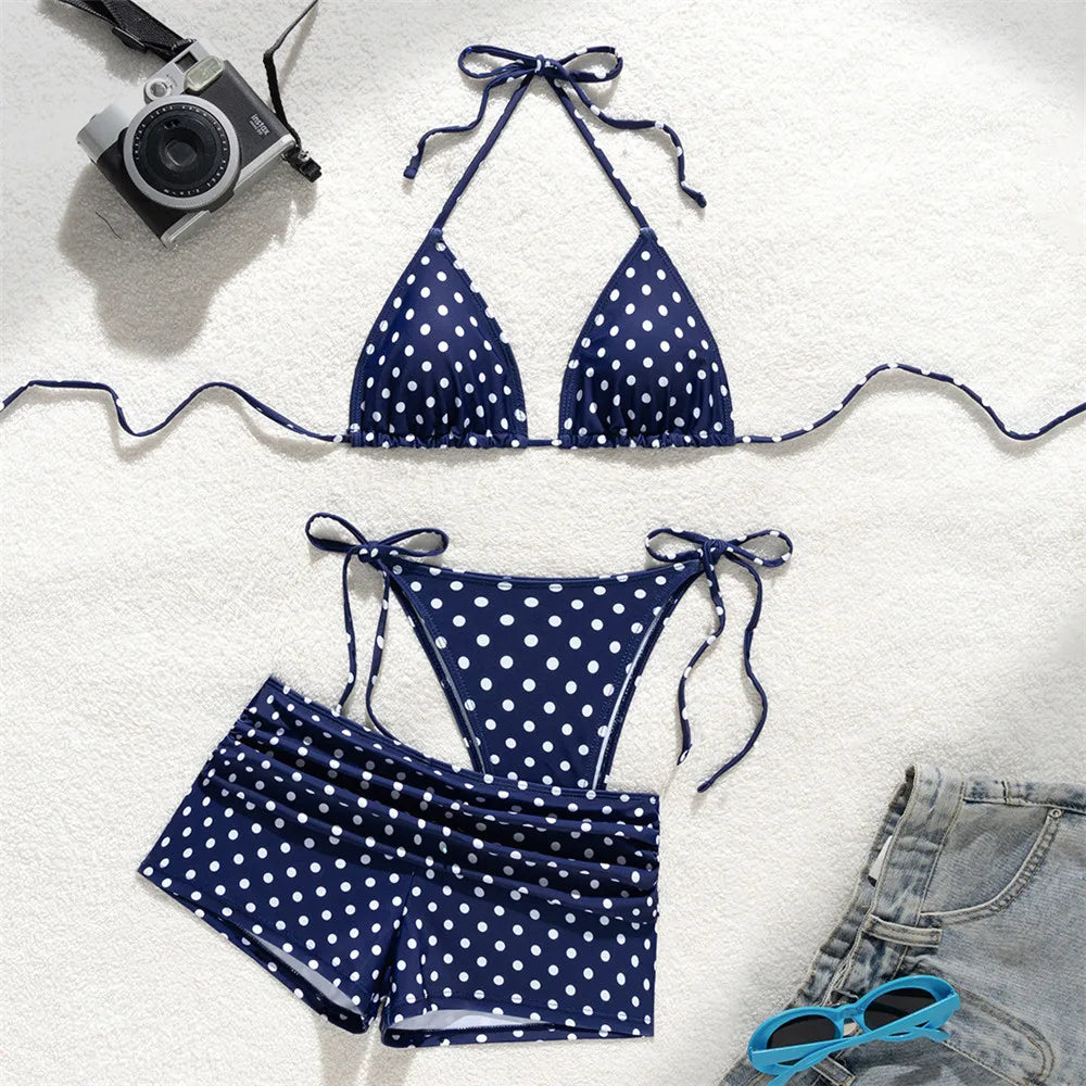 Bikini Bianca – Ensemble 3 Pièces à Pois