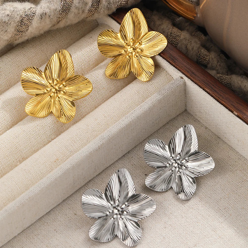 Boucles Flora – Puces Fleur Dorées