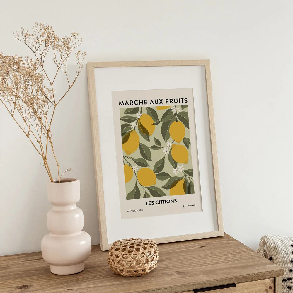 Affiche Capri – Toile Murale "La Dolce Vita" Citrons de Capri