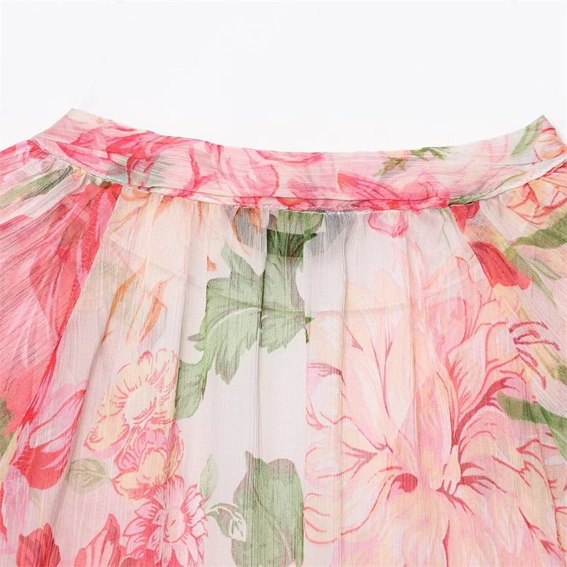Blouse Élise – Chiffon Fleuri