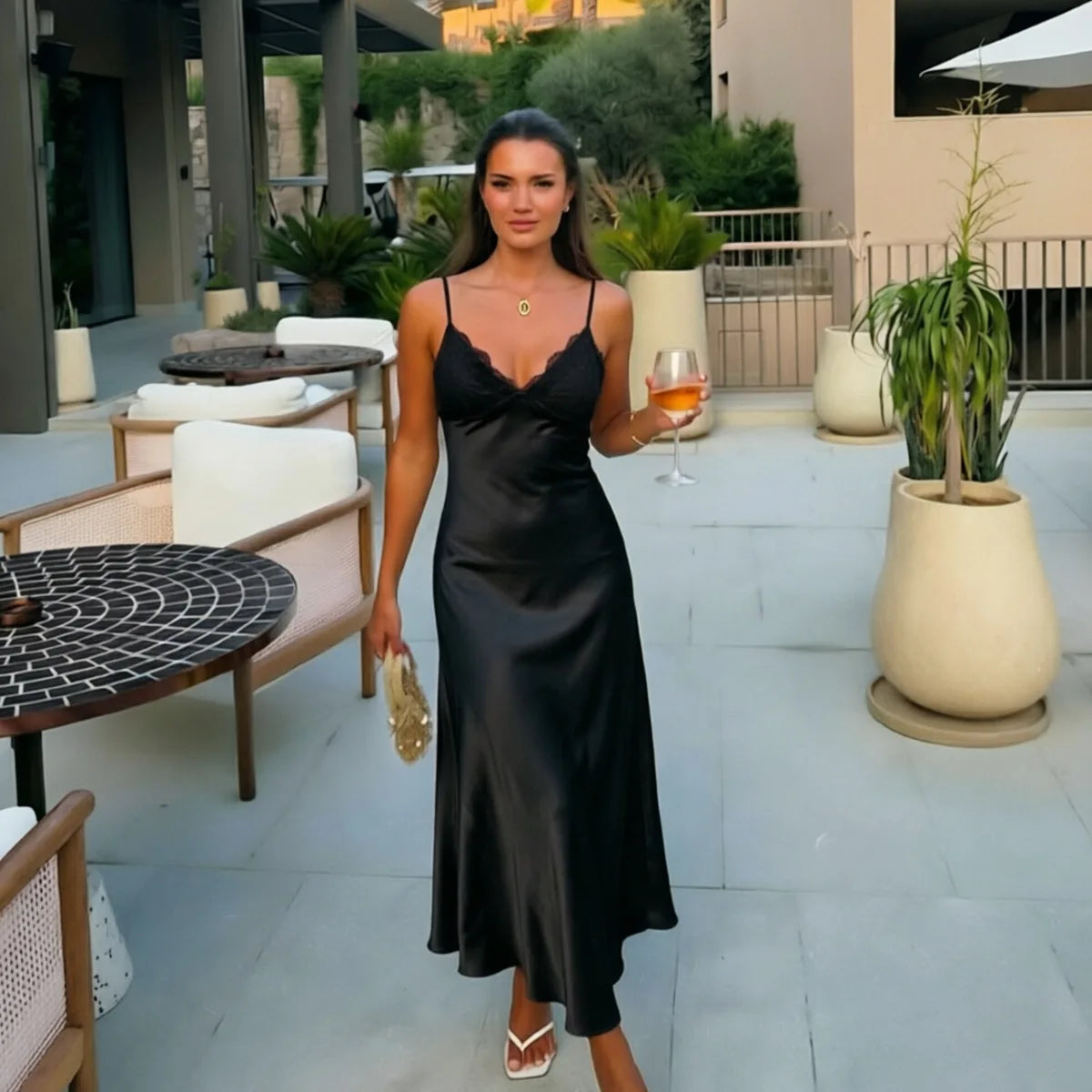 Robe Céleste – Robe Longue Dentelle Dos Nu