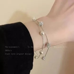 Bracelet Flora – Bracelet Fleur Perlée