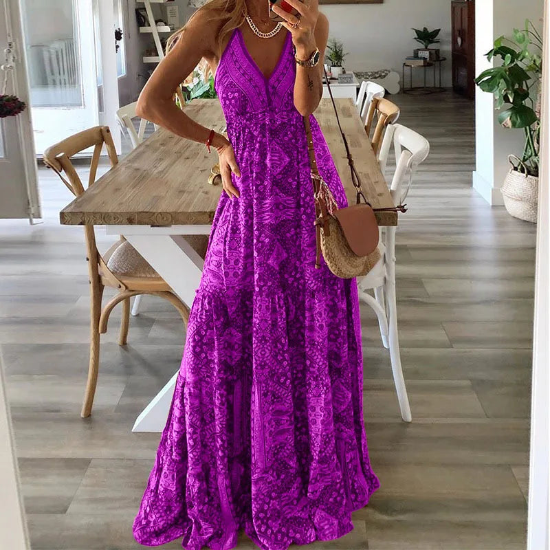 Robe Rosalie – Robe Longue Fleurie Bohème