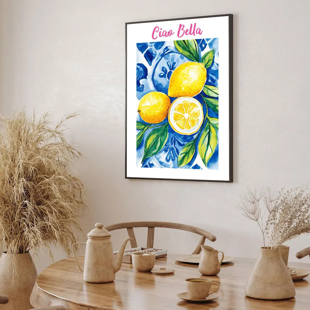 Affiche Capri – Toile Murale "La Dolce Vita" Citrons de Capri