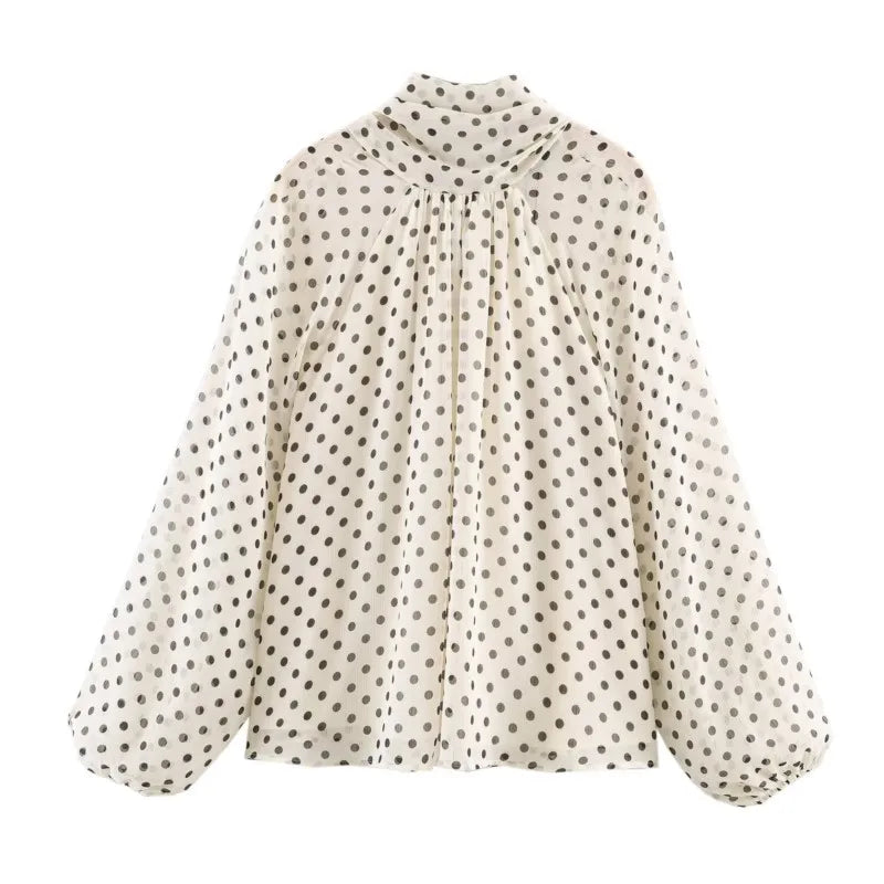 Blouse Riviera – Blouse Élégante à Pois