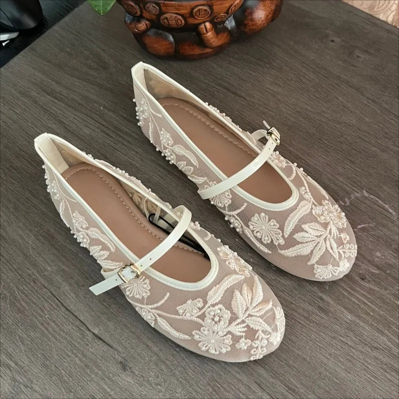 Ballerines Naïa – Ballerines Fleuries en Maille