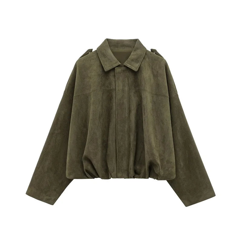 Veste Romy – Suédine Café