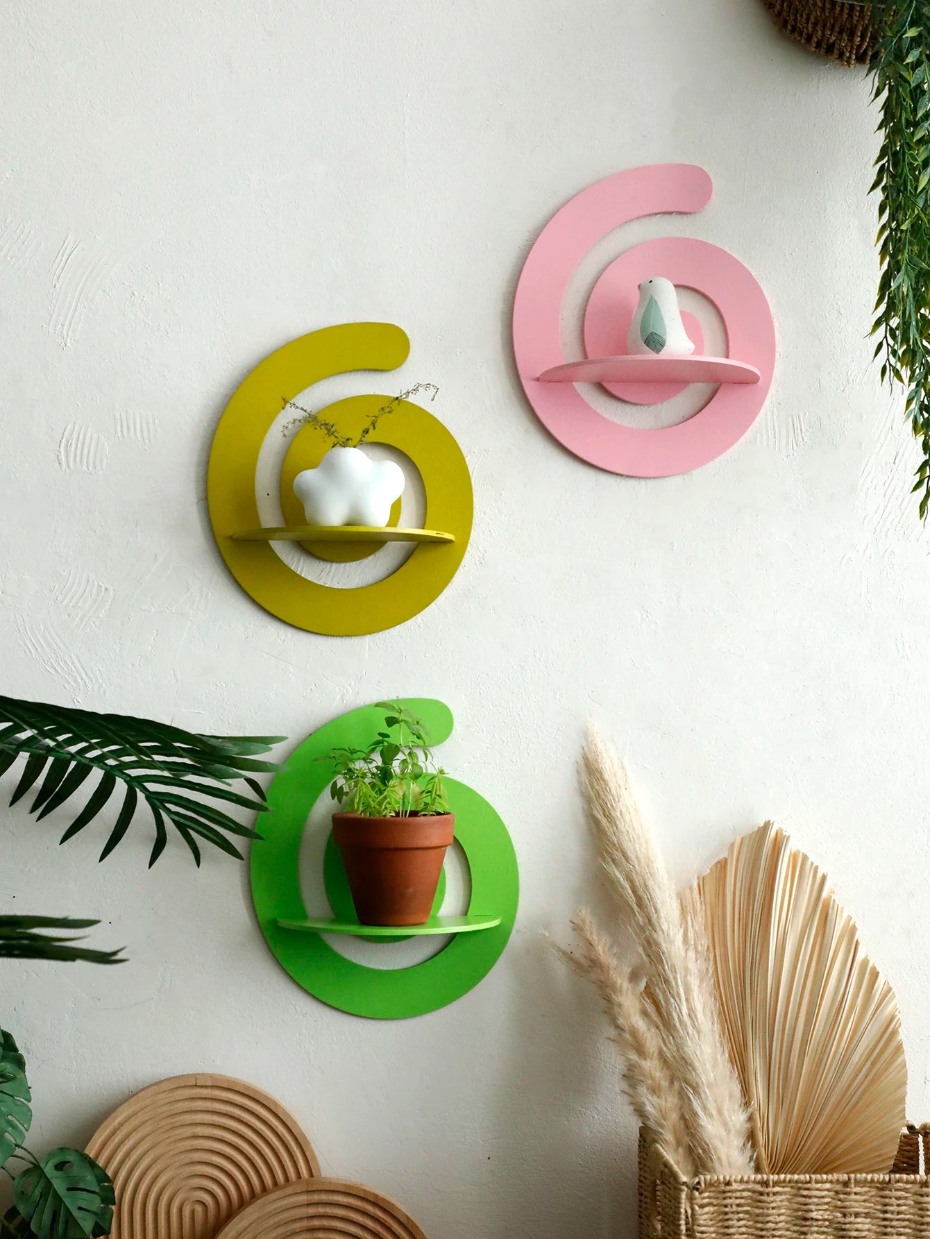 Étagère Soléa – Étagère Murale Bohème pour Cristaux & Décoration
