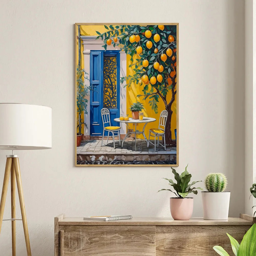 Affiche Capri – Toile Murale "La Dolce Vita" Citrons de Capri