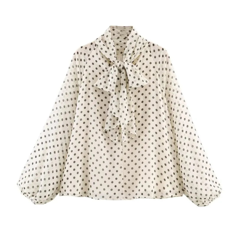Blouse Riviera – Blouse Élégante à Pois