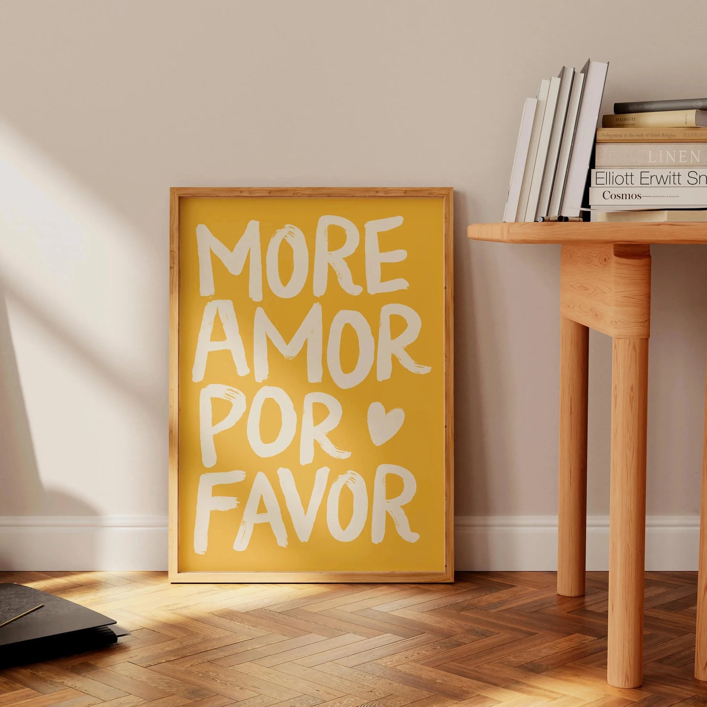 Affiche Amora – Toile Murale Citation "More Amor Por Favor"