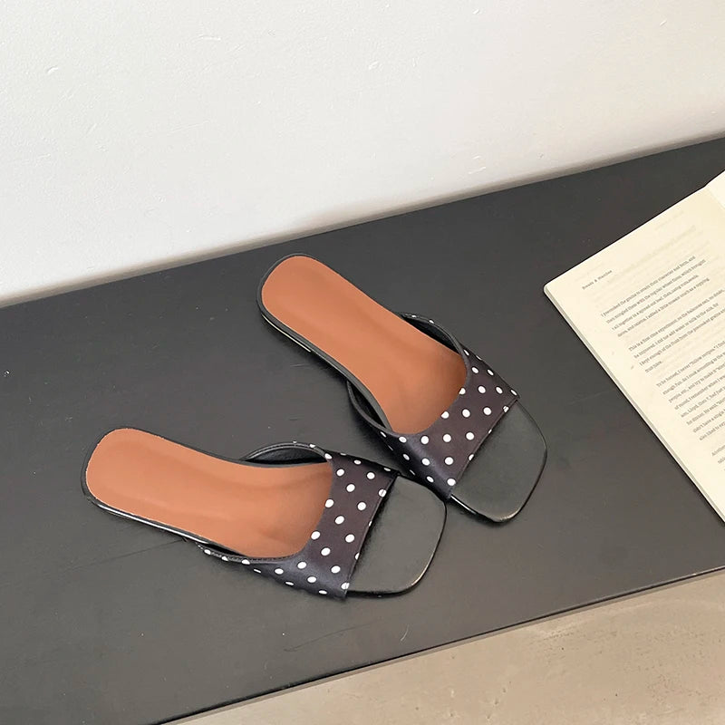 Mules Riviera – Mules Plates à Pois