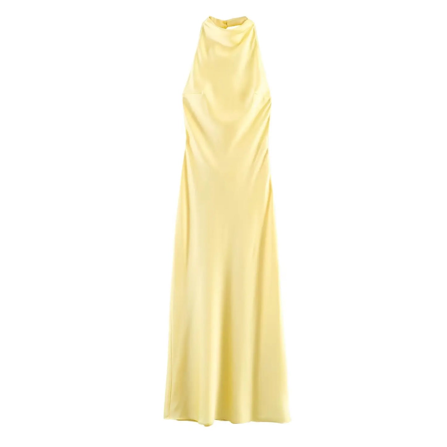 Robe Céleste – Robe Longue Satinée Dos Nu
