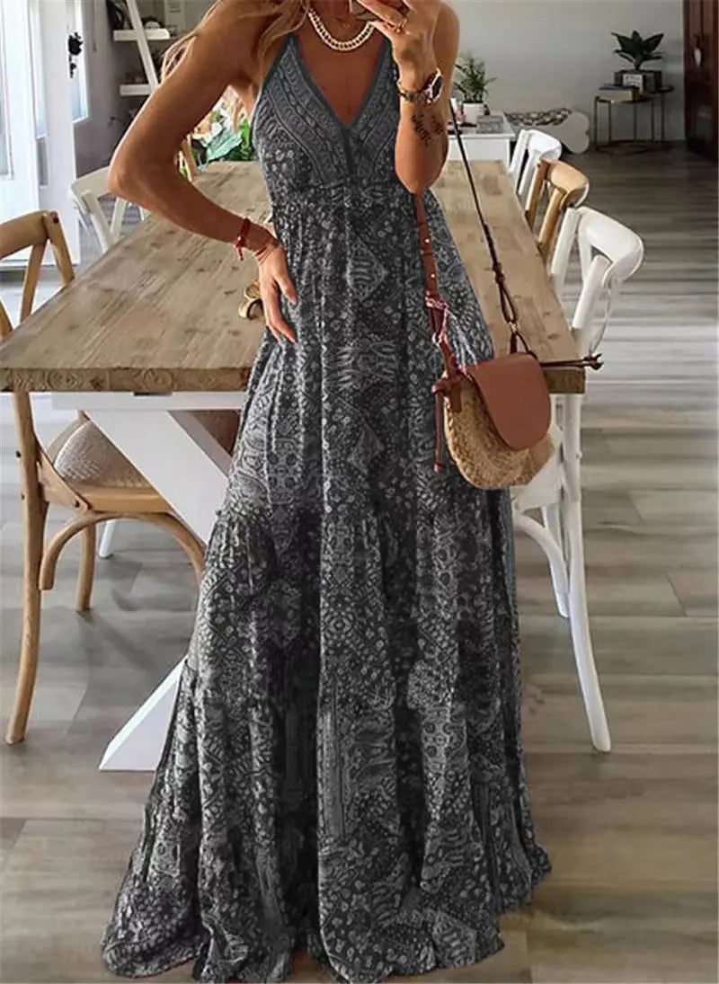 Robe Rosalie – Robe Longue Fleurie Bohème