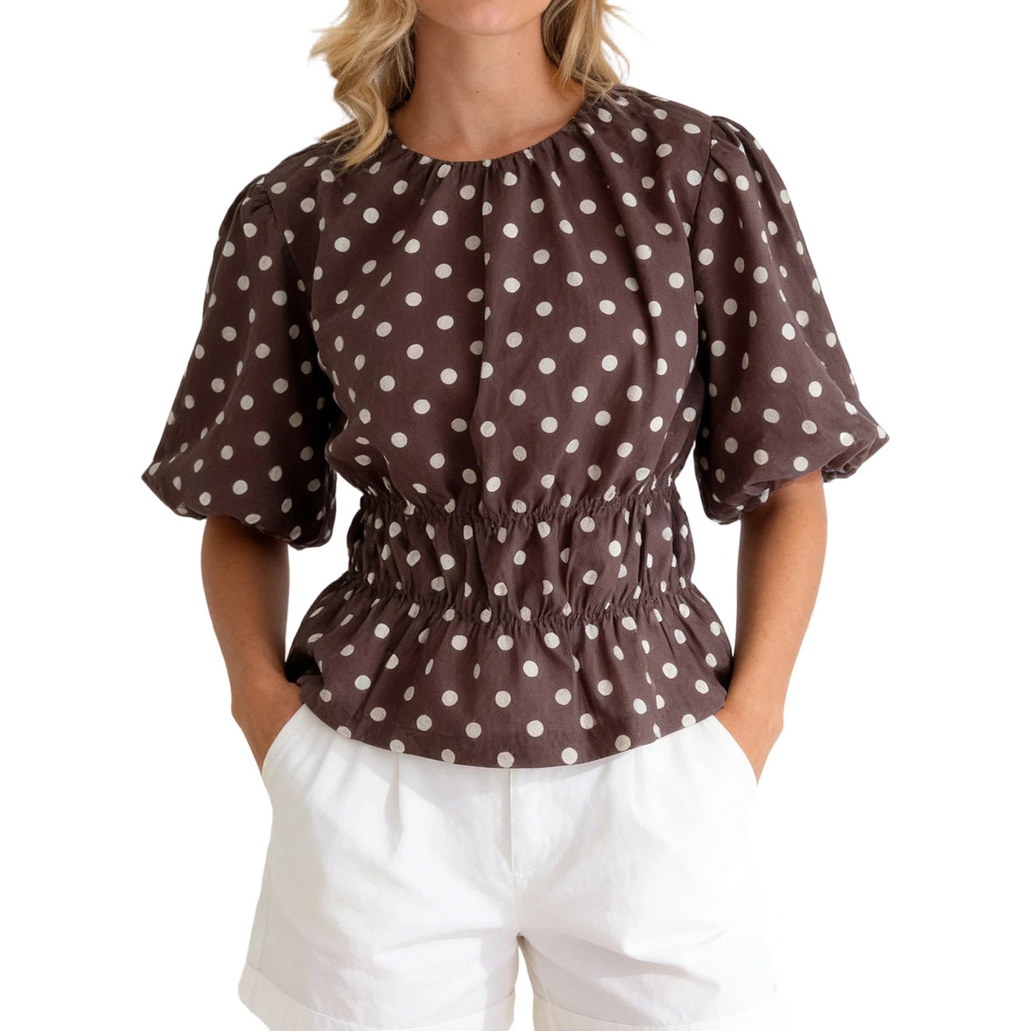 Top Élise – Pois Élégance